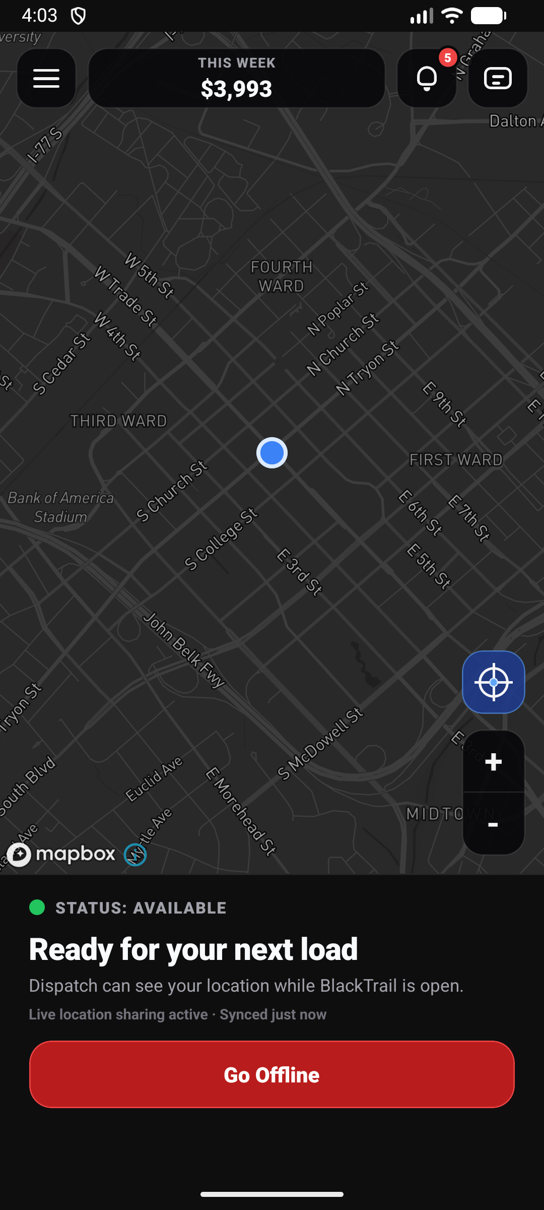 Current BlackTrail Android app
